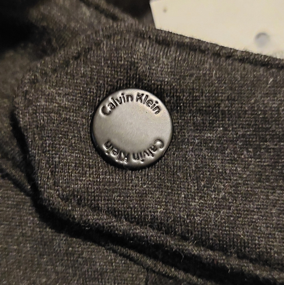 Calvin Klein Men's Black Zip-Up Jacket with Leather Accents & Pockets NWT Sz. XL - Picture 8 of 16